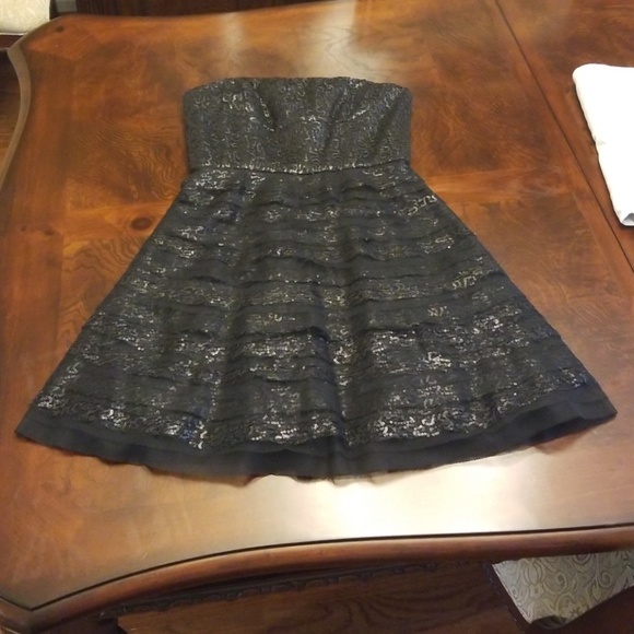 NWT BCBG Seri Dress - Black/Sequined - Size 4 - Picture 2 of 6